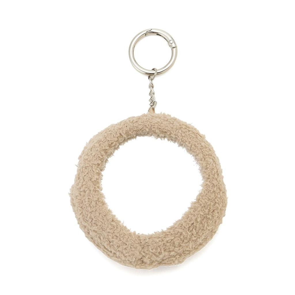 gelato pique High Calorie Fluffy Cookie Mirror Bag Charm Plush Knit Keychain Beige Free Size PWGG262607
