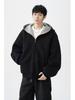 Unisex Heavyweight Double Zipper Oversized Hoodie - 2025 Autumn Trend Color Block Cardigan