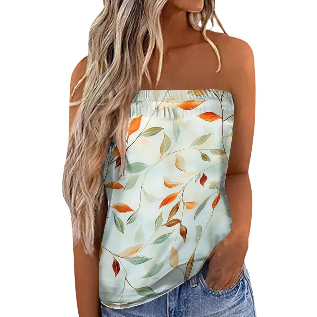 Women Bandeau Top Strapless Top Boobtube Tops Women Y2K Clothes Crop Top Summer Tops for Women UK Ladies Boobtube Tops