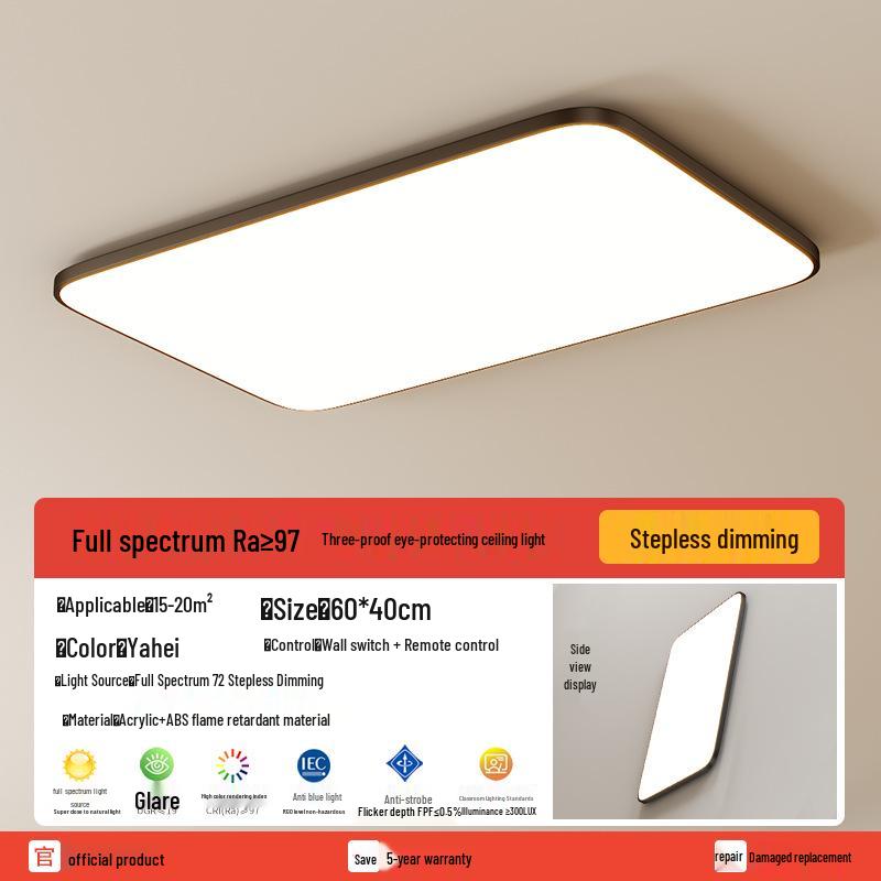 Durable Multi-Room Ceiling Light: Round & Square Options for Living Room, Bedroom, Kitchen, Bathroom, and Balcony