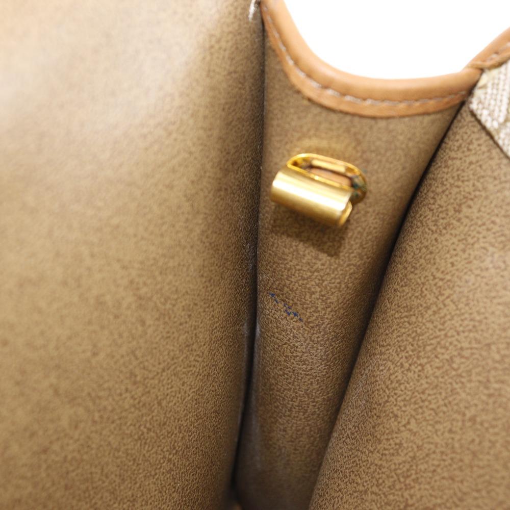 Dior Honeycomb Pattern Shoulder Bag vintage beige PVC Women Used