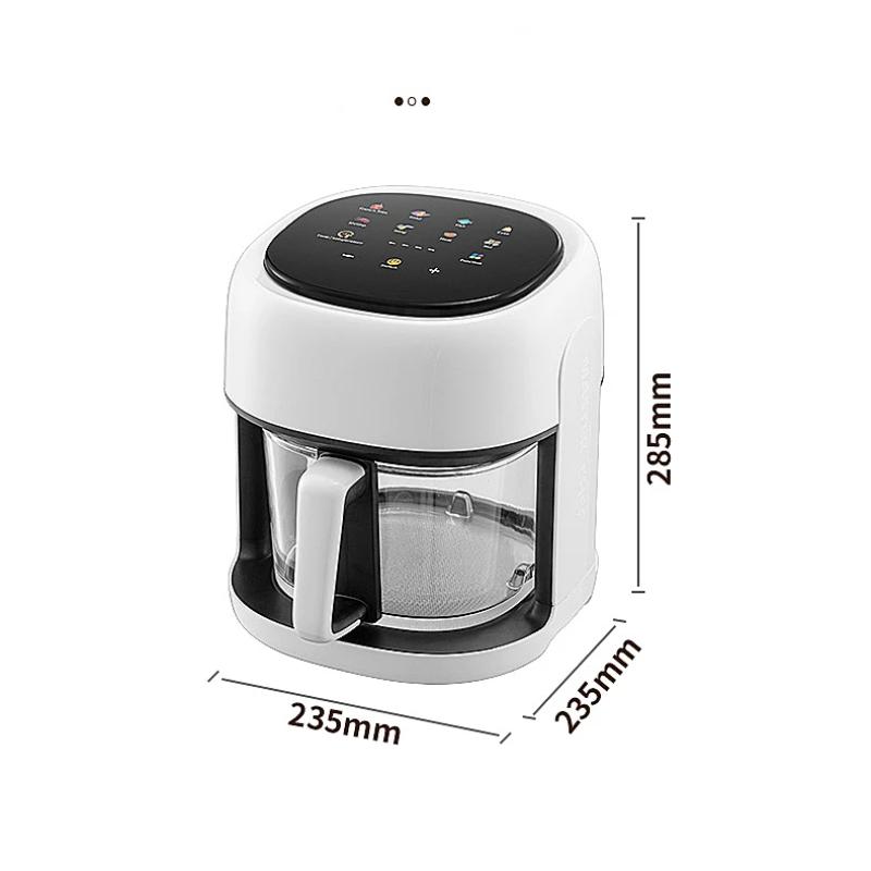 Intelligenter 4,5L Glas-Heißluftfritteuse – Sichtbares Garen, Leicht zu reinigen, Multifunktionaler All-in-One Elektrischer Frittierer für Zuhause