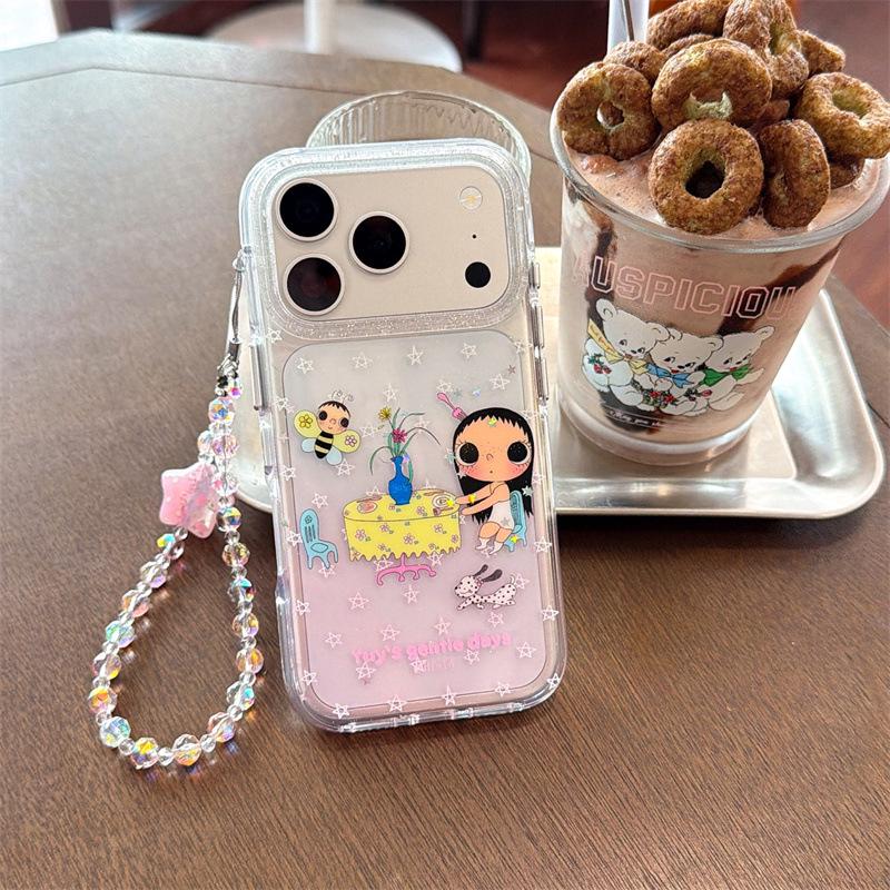 Hobby Cartoon Glitter Jade Phone Case for iPhone 17, 16 Pro Max, 15, 14