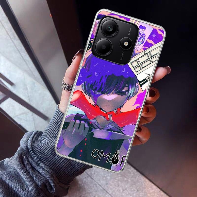 Game O-Omori Cartoon Phone Case For Xiaomi Redmi Note 10 11 12 13 14 15 Pro Plus 11S 12S 14S 11T 11E 10S Soft TPU Back Cover Red