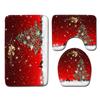 Christmas Bathroom Floor Mat Toilet Three-Piece Set