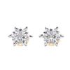 4PCS Button Cover Detachable Snowflake Shaped Buttons Jewelry Clip 1.8cm for Crafting DIY Clothing