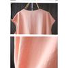 Letni luźny i wyszczuplający top bez rękawów z okrągłym dekoltem, prosty, w czystym kolorze, bawełniano-lniany, damskie T-shirty