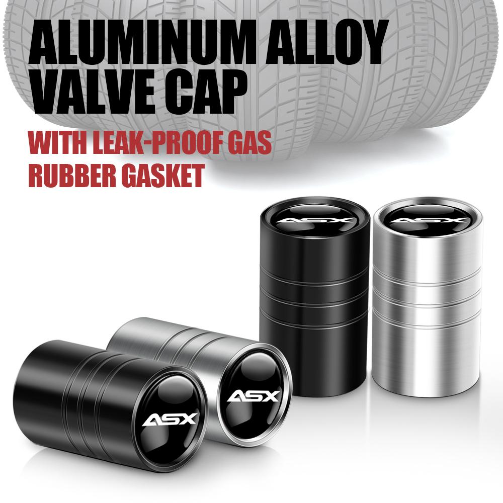 4Pcs Metal Car Wheel Tire Valve Caps Stem Case Cover Accessories For Mitsubishi 9 Ralliart X EX ASX Colt Outlander Pajero Lancer