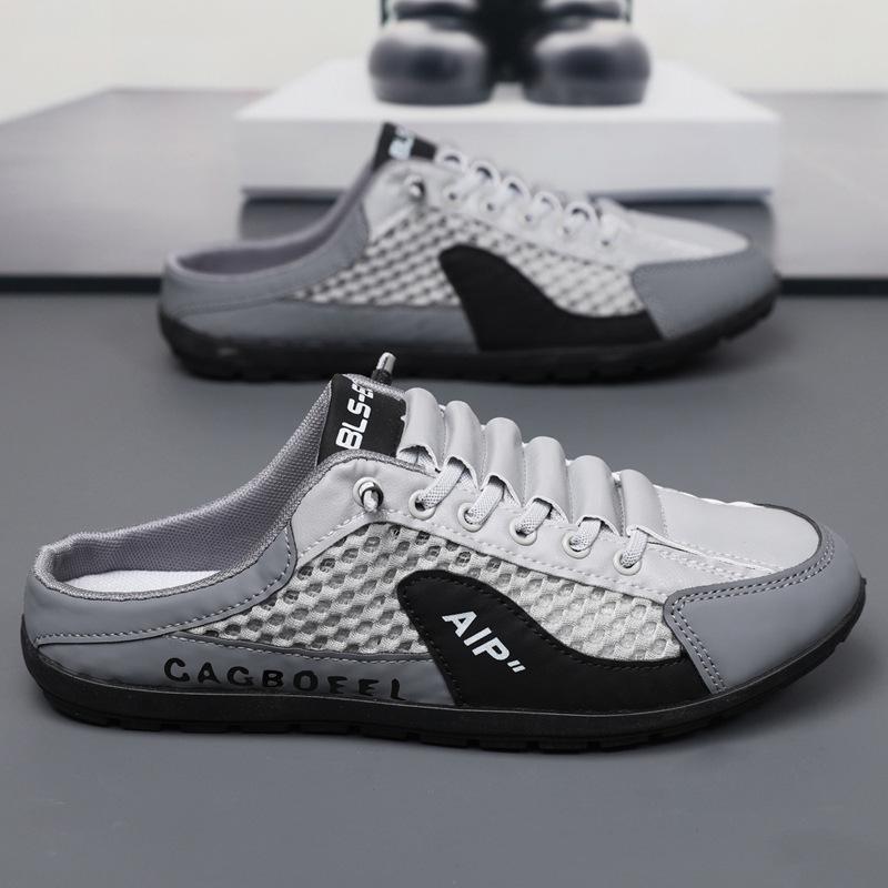 Men's Plus Size Mesh Slip-On Closed-Toe Summer Slippers