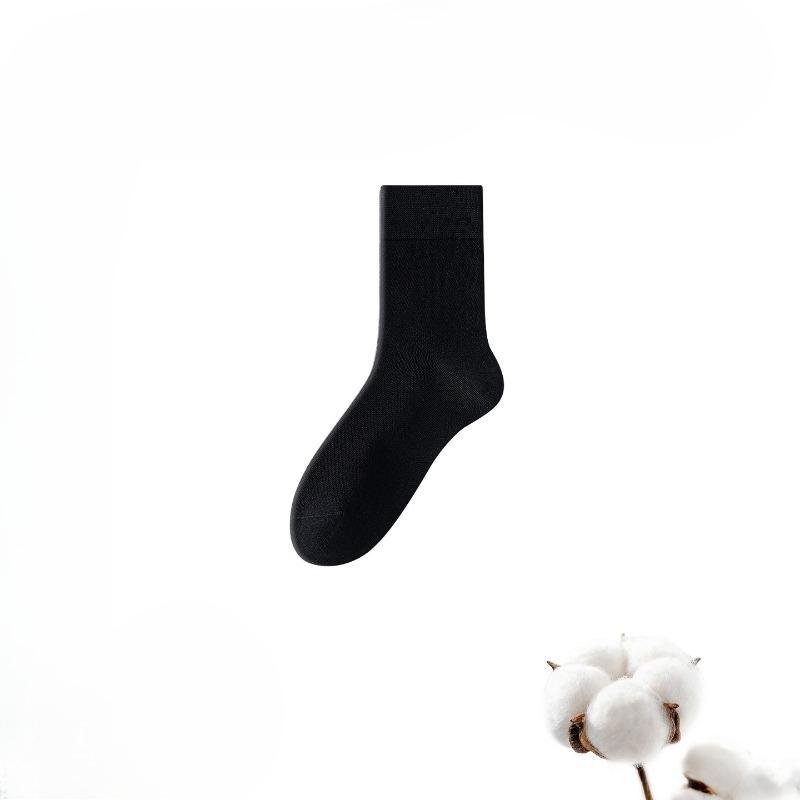

Summer Mid-calf Cotton Thin Men s Socks for Sports, Long Tube Style, Odor-resistant Mesh Breathable Extra-large and Padded Cotton Socks 1 pair чёрный