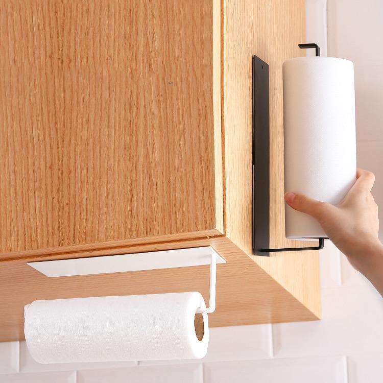 Punch-Free Rust-Proof Wall-Mounted Dishcloth & Paper Roll Holder - Strong Load-Bearing & Multifunctional for Kitchens