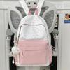 Schoolbagins niche cute lightweight double backpack Japanese fashion simple schoolbag high value student large capacity backpack