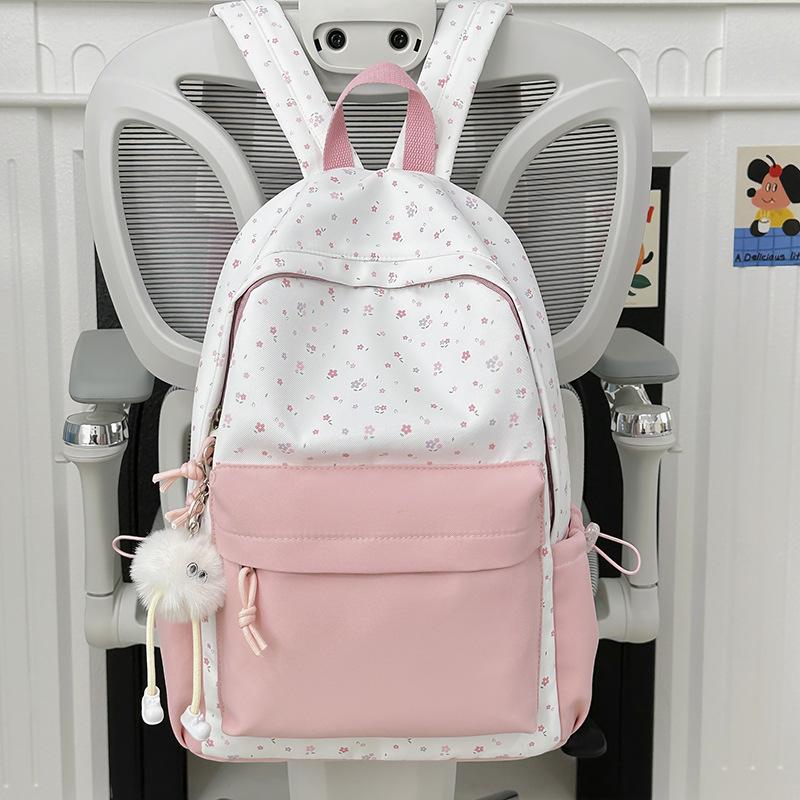 Schoolbagins niche cute lightweight double backpack Japanese fashion simple schoolbag high value student large capacity backpack