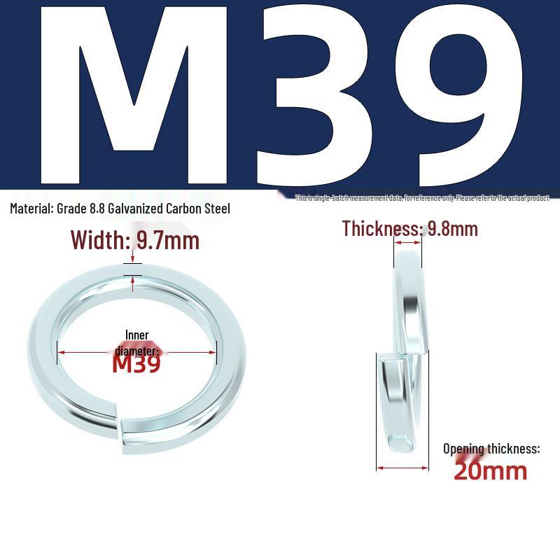 Grade 8.8 Galvanized Open Coil Spring Washer, M3-M30mm