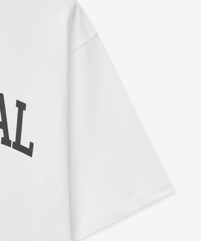 BLOND9 Crew Neck Oversized Universal Short Sleeve T-Shirt_White Black