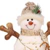 Christmas Snowman Doll Figure Ornaments Short Plush for Festival Hotel Tabletop Home Decoration