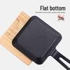 ZISIZ Cast Iron Square Striped Griddle Plate