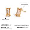 Titanium Steel Zirconia Earrings - Luxurious and High-end Ear Clips, Ear Studs Made of Stainless Steel, Women's Accessories
