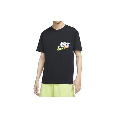 T-Shirts Herren Schwarz Rundhals Mittlere Gerade Passform DJ1344-010