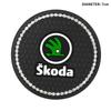Diamond Car Cup Slot Mat Non-Slip Coaster Accessories For Skoda Fabia Superb Yeti Octavia Rapid Kodiaq Mk3 A4 A6 A7 2 3 A5 Kamiq  WL5