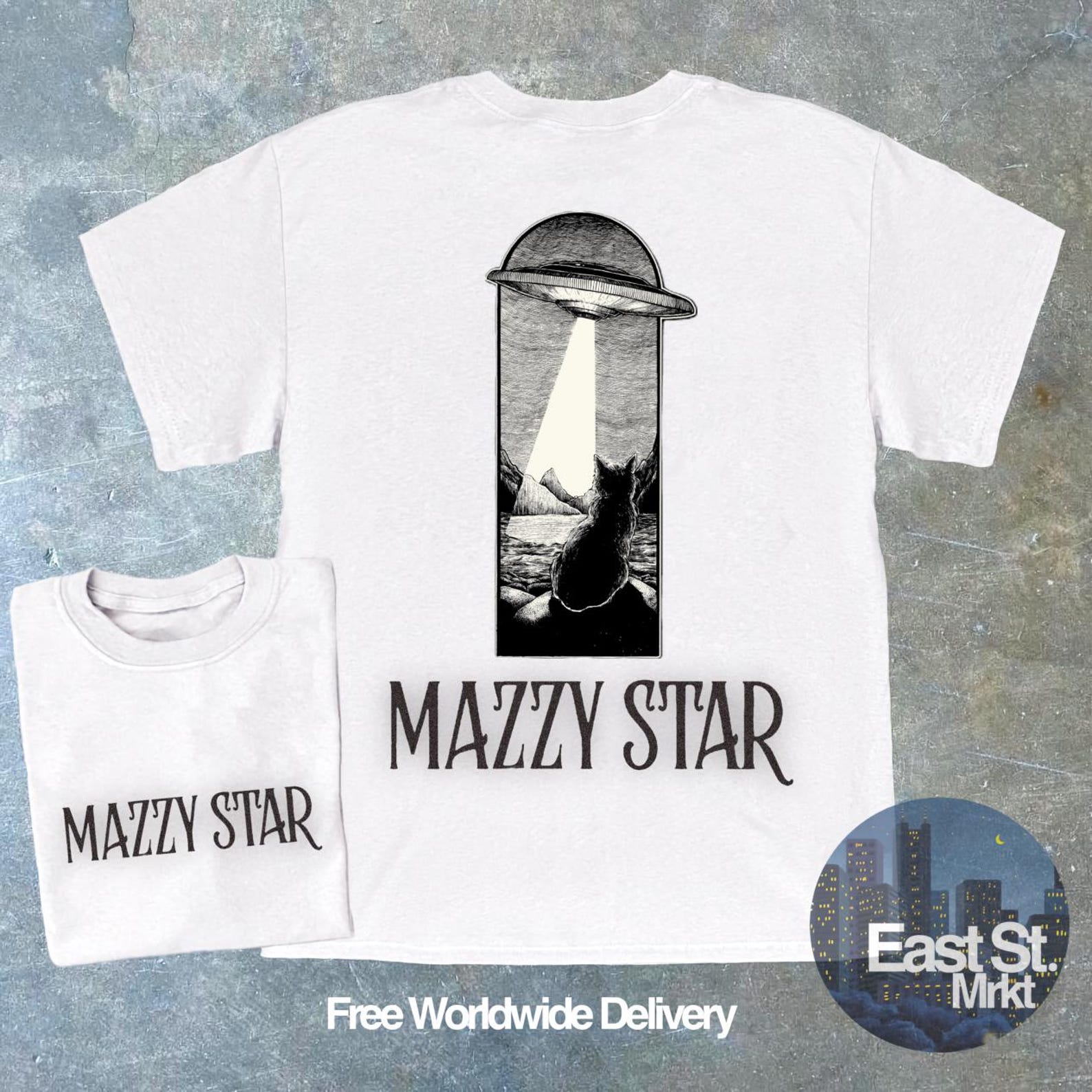Mazzy Star UFO Cat T-Shirt: Vintage 90s Grunge Tee 2XL