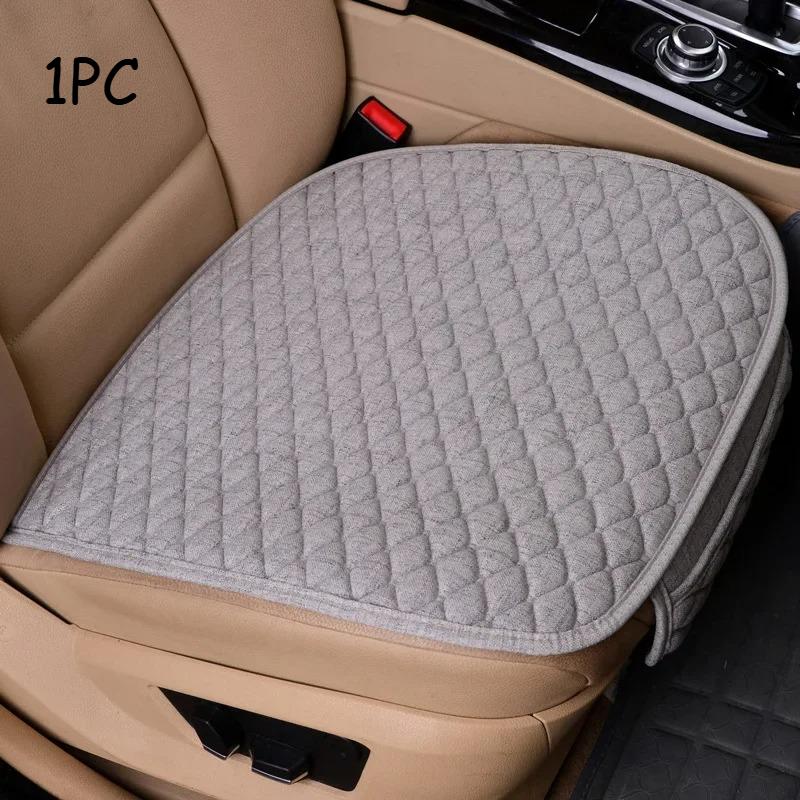 Breathable Linen Seat Pad for Car – Slip-Resistant Bottom Cushion Only, Uses in Most Vehicles Year-Round Comfort