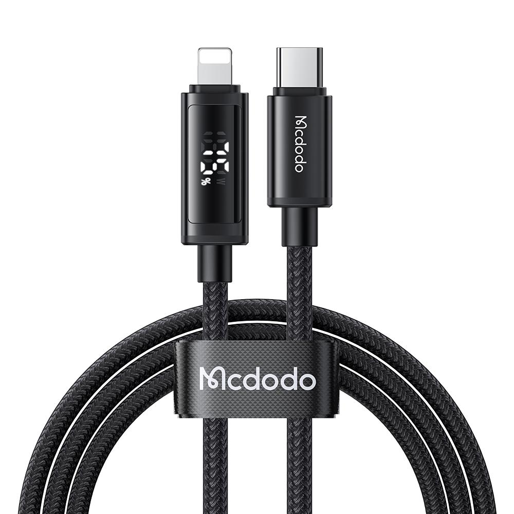 

MCDODO CA-7990 1.2m USB C to Lightning Cable PD 36W Fast Charging Braided Cord with Power Display A