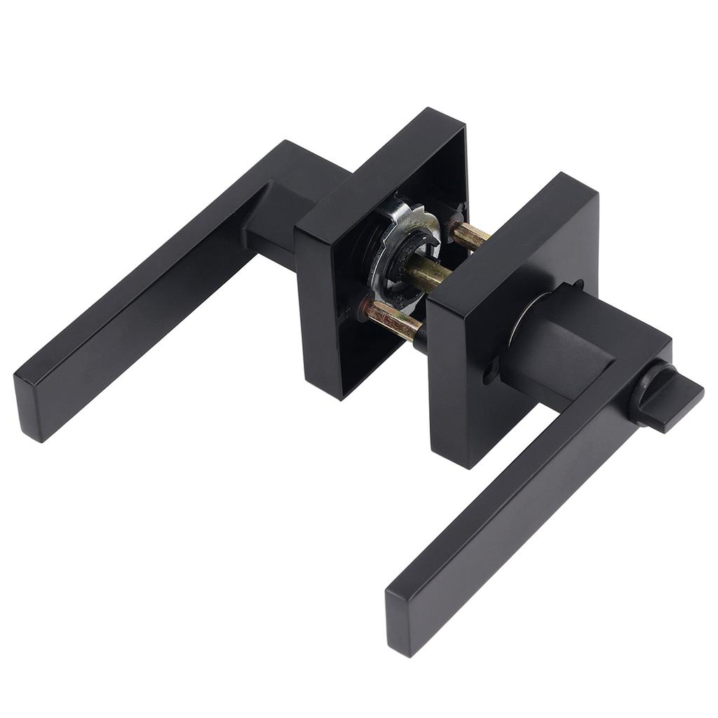 Türhebel, Zinklegierung, Messing, robust, schwarz, moderner Look, Türgriff für den Innenbereich, für Durchgang, Schrank, Flur