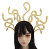 Halloween Stirnband Medusa Gebogene Schlangenform Haarreif Rave Party Kopfschmuck Unisex Haarband Party Cosplay Kostüm Requisiten