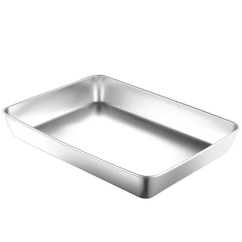 

ZISIZ Multipurpose Square Stainless Steel Tray