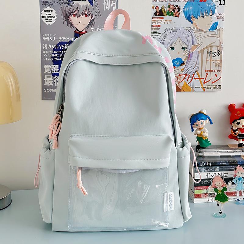 School Bag New College Style Fresh and Sweet Dopamine Candy Color Transparent Bar Junior High School Backpack
