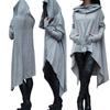 Women's Solid Color Long Hooded Sweatshirt - 10 Colors, 8 Sizes Available.