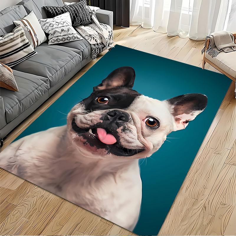 French Bulldog Portrait Carpet suitable as a non-slip mat for the living room or bedroom sofa