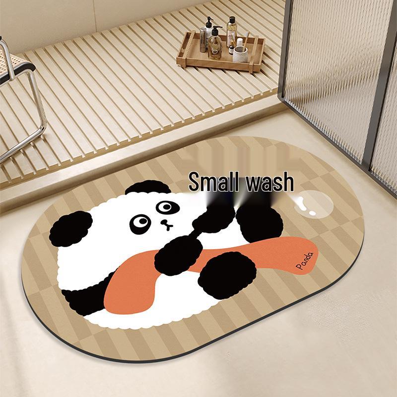 Diatom Mud Bathroom Floor Mat - Soft, Anti-Slip, Quick-Drying, Water-Absorbent Mat for Shower, Toilet, or Doorway.