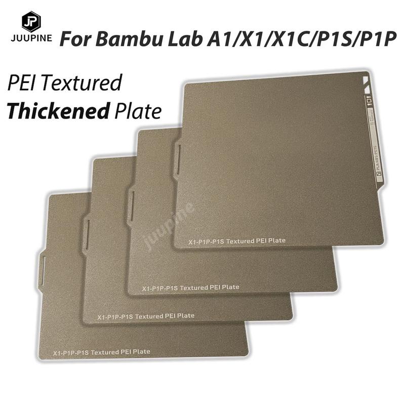 QR Code Textured PEI Bed For Bambu Lab Build Plate X1/P1P/P1S Double Sided PEI Spring Steel Sheet For Bambu Lab A1 Accessories PEI SHEET