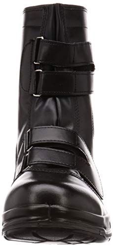 Co-cos Nobuoka Logantos Safety Work Shoes, Long Boots with Toe Cap, Velcro Closure, Lightweight, Men's, Black, Size 28cm