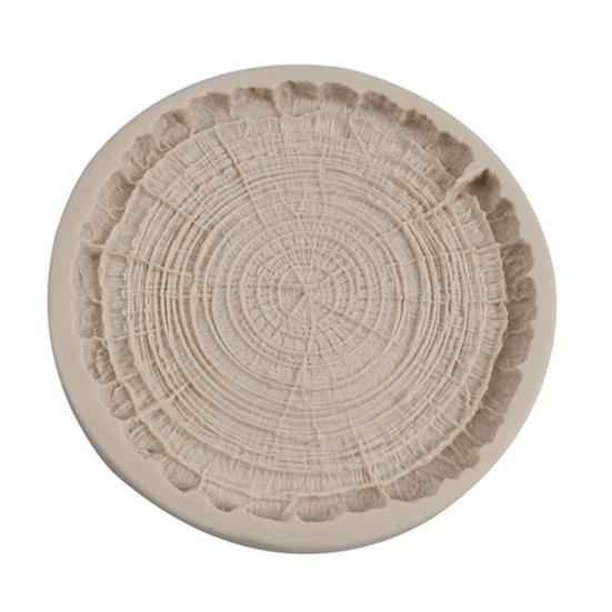 

Высококачественная силиконовая форма для выпечки с антипригарным покрытием из коры дерева, коврик для помадки светло-серый