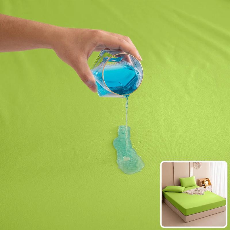 Thick Bed Sheet, Waterproof Sheet, Soft, Urine Proofing, White, Gray, Black, Red, Blue, Green
