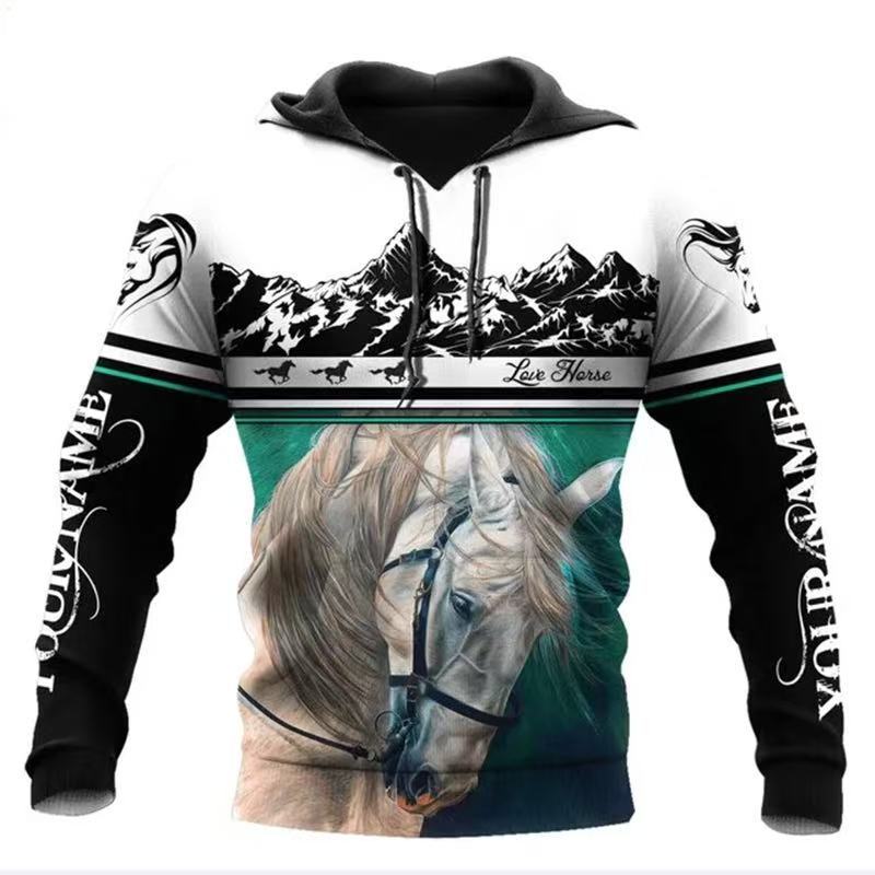 Winter New Sweater European and American Style Lion Animal 3D Three-dimensional Printing Pattern Large Size Loose Sweater