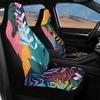 Universal Car Seat Covers Abstract Art Digital Print Waterproof Airbag Compatible Front Rear Seat Protectors Full Set Easy to Maintain