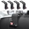 Hot New 1/2/4pcs Carbon Fibre Car Back Hooks Holders For SEAT Ibiza Leon Arona Ateca Tarraco Alhambra Cupra