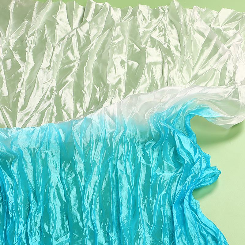 Prawa ręka 150 cm długości wachlarz do tańca Sprzedaj Pani Belly Gradient Color Dancer Ćwicz długie imitacje rekwizytów tanecznych Jedwabne wachlarze