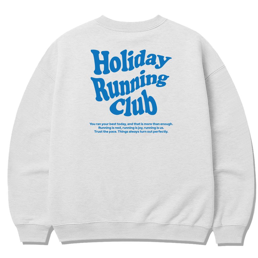 Seupeullaesikodeu Heavy Crew Neck Sweatshirt Melange White - Holiday Running Club