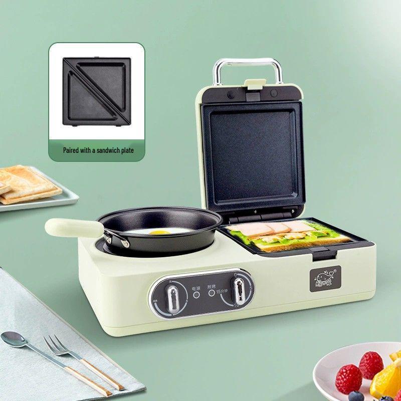 Versatile Breakfast Station: Steamer, Boiler, Fryer, Griller, Sandwich Maker & Noodle Cooker