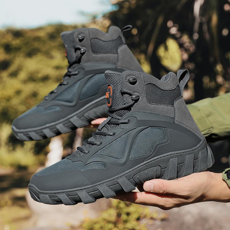 

2025 new high-top hiking shoes outdoor boots comfortable hiking shoes 39-46 46 сірий колір