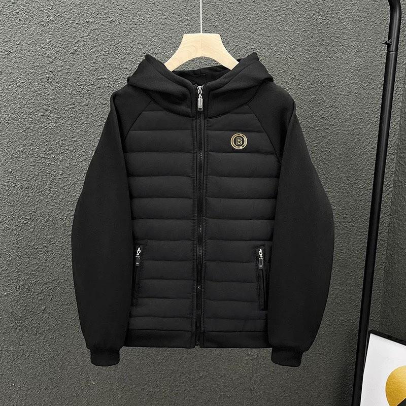 High-Quality Letter Print Hooded Zip-Up Cotton