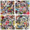 50-Piece Set: Waterproof Graffiti Stickers for Electrician and Welder Safety Helmets