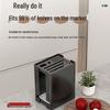 Wall-Mounted Kitchen Knife & Fork Holder: Integrated Countertop Knife Storage Rack & Block
