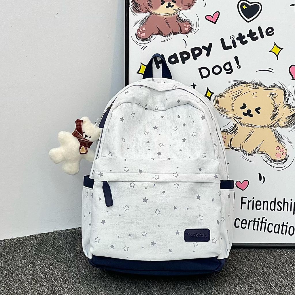 Schoolbag New Schoolbag Primary School Students Korean Version Ins Large Capacity Star Backpack Junior High School Girls Travel Small Backpack