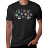 Men's Urban Transit T-Shirt with Tram Train Print - Black Suitable for Public Transport Fans, Machine Washable Round Neck Short Sleeve Tee, Casual